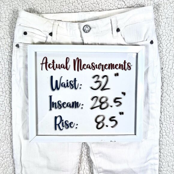 KUT From the Kloth Jeans Women’s Size 6 (Actual 32x28.5) White Katy Boyfriend - Picture 15 of 15